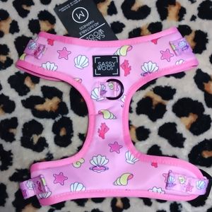 Pink Sassy woof Doggy harness Medium